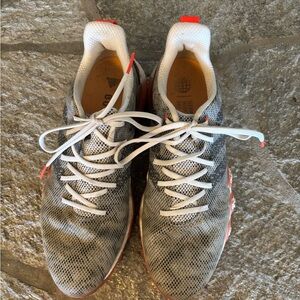 adidas Men's Golf Shoes - Grey, White, and Orange Size 11.5